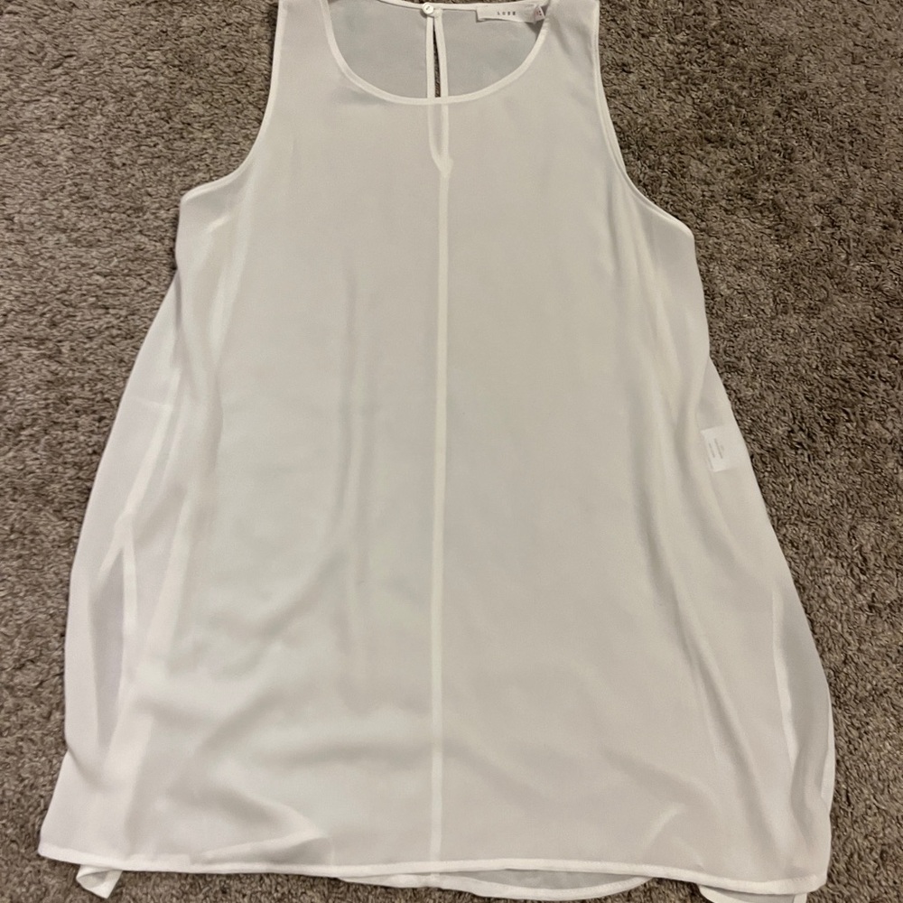 Lush White Sleeveless Blouse